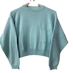 Vintage NORDSTROM Cropped Sweater‎ Size M Cotton Coastal Beach Summer Casual